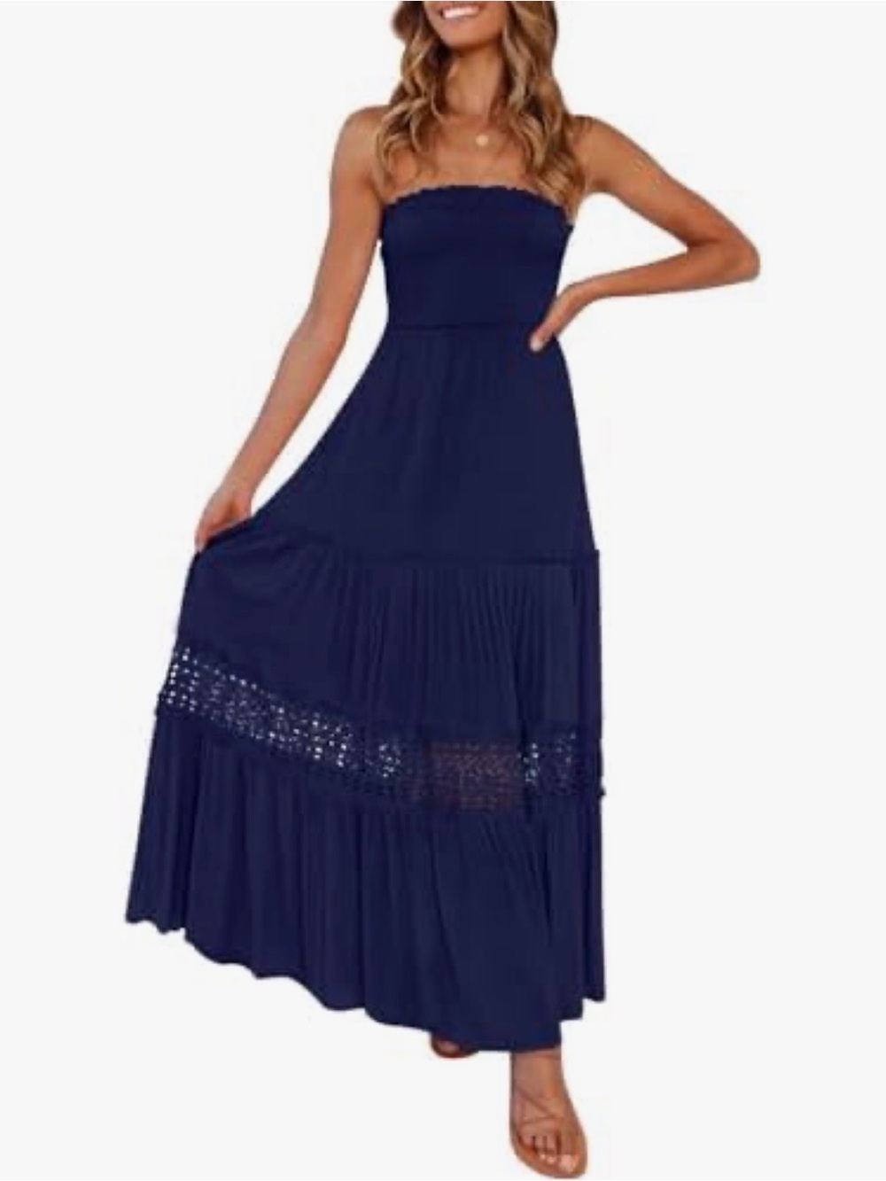 ZESICA womens Strapless Maxi Dress Classic